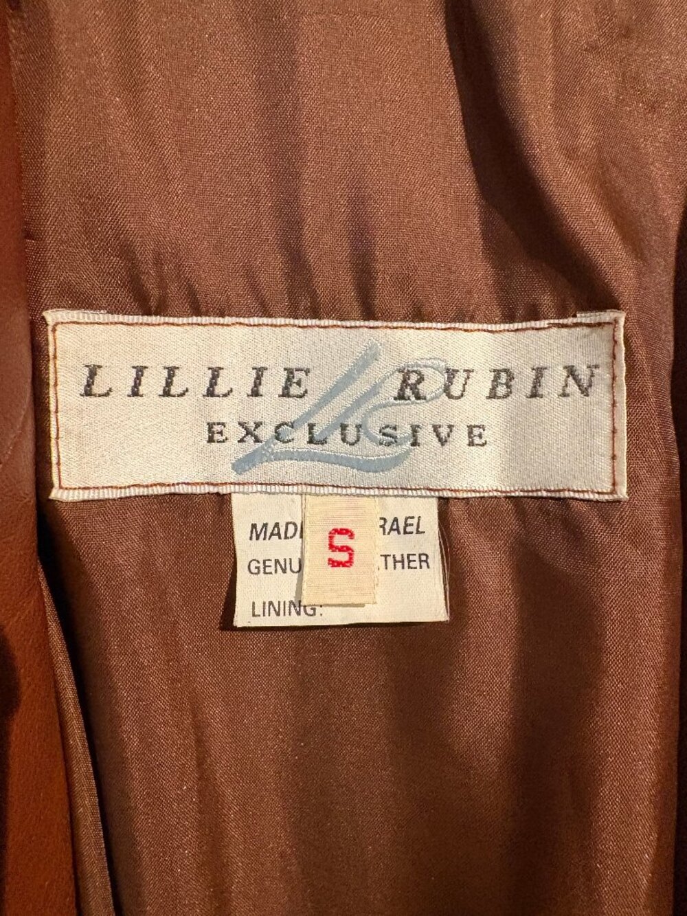 Vintage Lillie Rubin Genuine Leather Suede Cape Coat Brown S - Picture 2 of 9